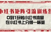 小红书矩阵引流训练营：0到1玩转小红书流量，在小红书上分得一杯羹（14节课）