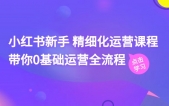 小红书新手精细化运营课程，带你0基础运营全流程（42节视频课）